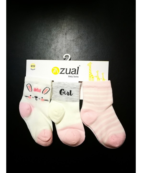 Zual бебешки чорапи 3 чифта 6/12 мес. 2827